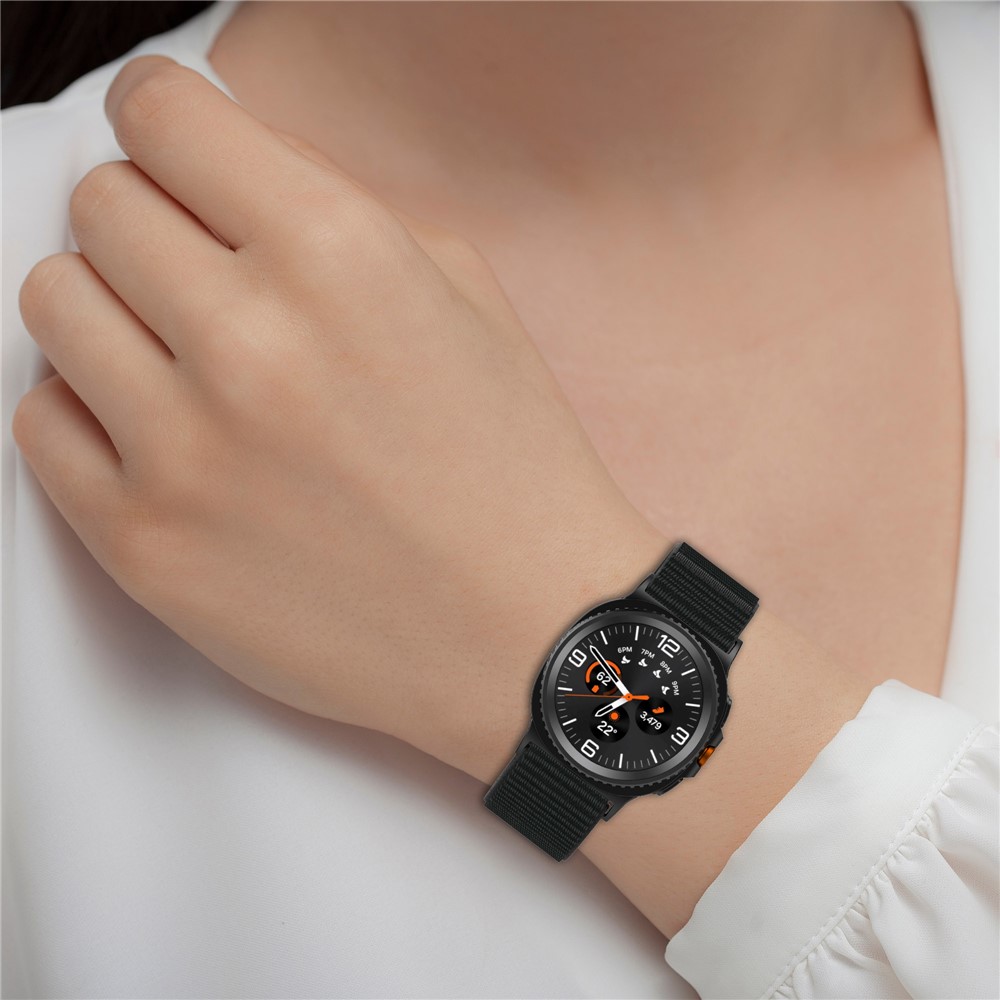  Galaxy Watch 8 46/44/40 mm Armband Nylon Loop Militär Grön