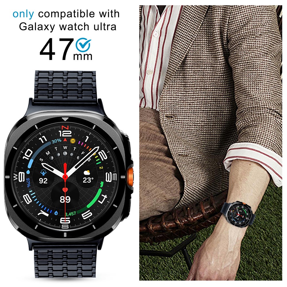  Galaxy Watch 8 46/44/40 mm Armband Magnetisk Loop Grå
