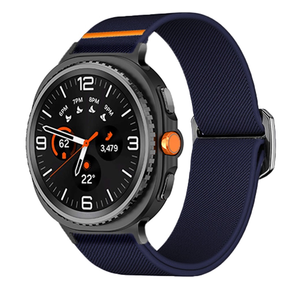  Galaxy Watch 8 46/44/40 mm Armband Justerbart Nylon Mörk Blå