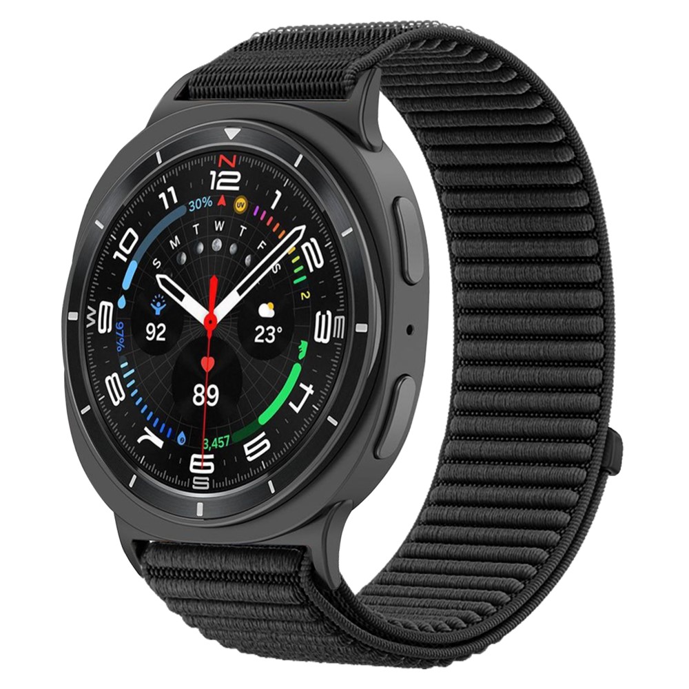  Galaxy Watch 8 46/44/40 mm Armband Nylon Loop Svart