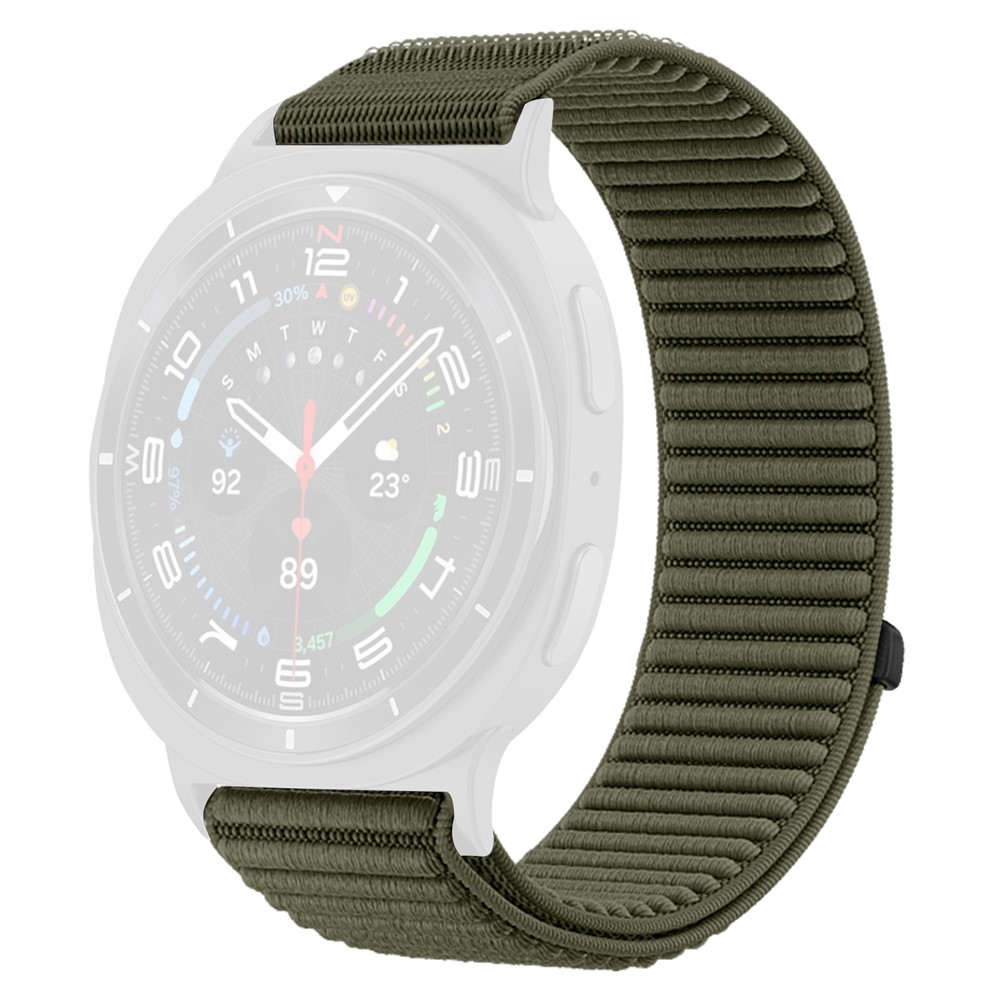  Galaxy Watch 8 46/44/40 mm Armband Nylon Loop Mörk Grön