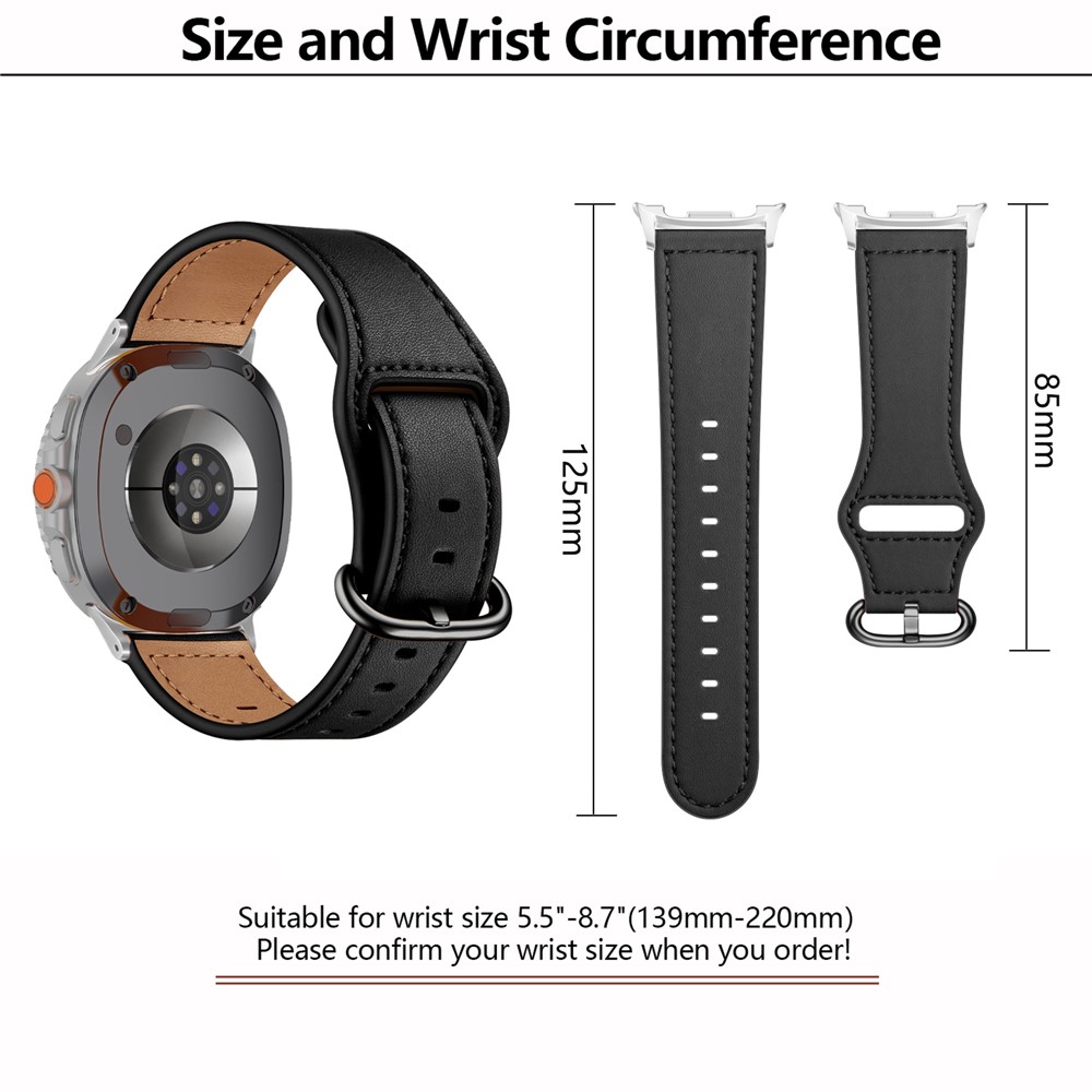 KALEBOL KALEBOL Galaxy Watch 8 46/44/40 mm Armband Äkta Läder