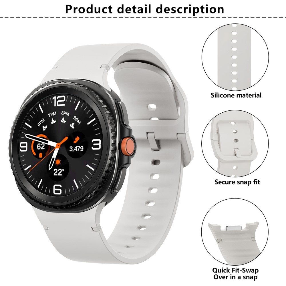 KALEBOL KALEBOL Galaxy Watch 8 46/44/40 mm Armband Silikon Mörk Blå