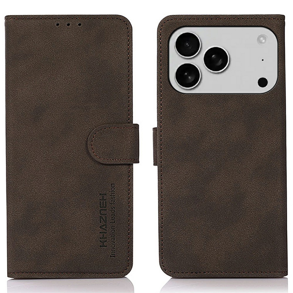 KHAZNEH KHAZNEH iPhone 17 Pro Fodral Läder Brun