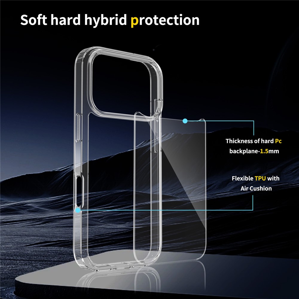  iPhone 17 Pro Skal Shockproof Hybrid Transparent