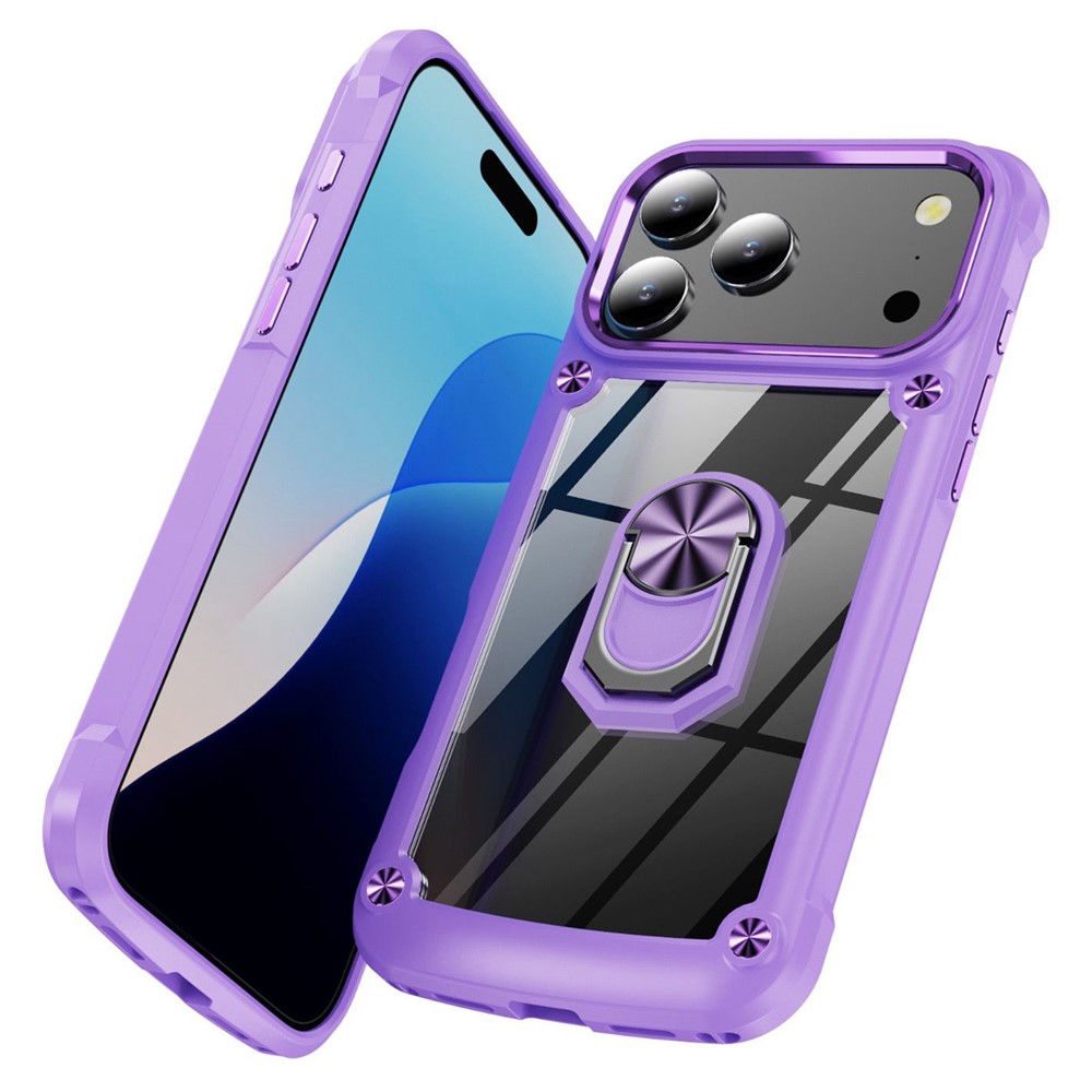 iPhone 17 Pro Skal Shockproof Ring Hybrid Röd
