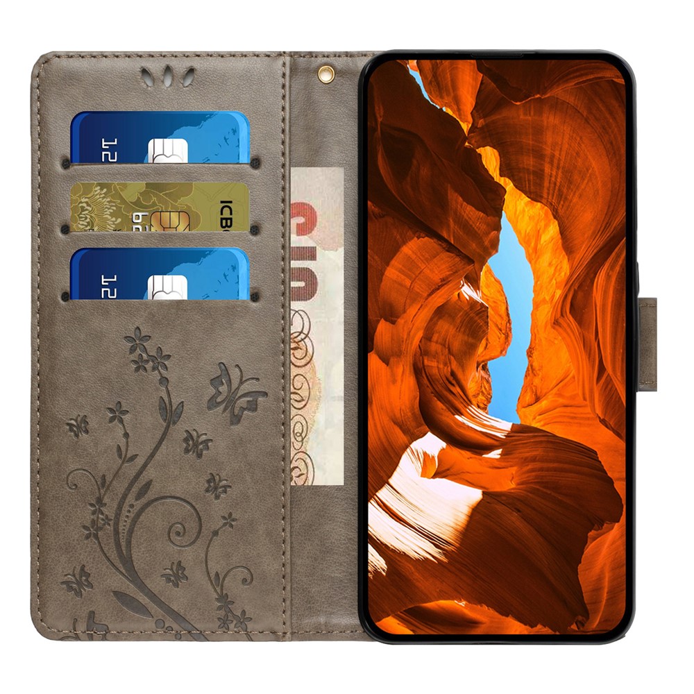  iPhone 17 Pro Fodral Med Blommigt Tryck Grå