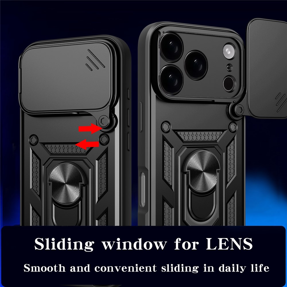  iPhone 17 Pro Skal CamShield Ring Hybrid Röd