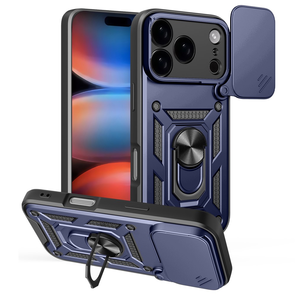  iPhone 17 Pro Skal CamShield Ring Hybrid Blå