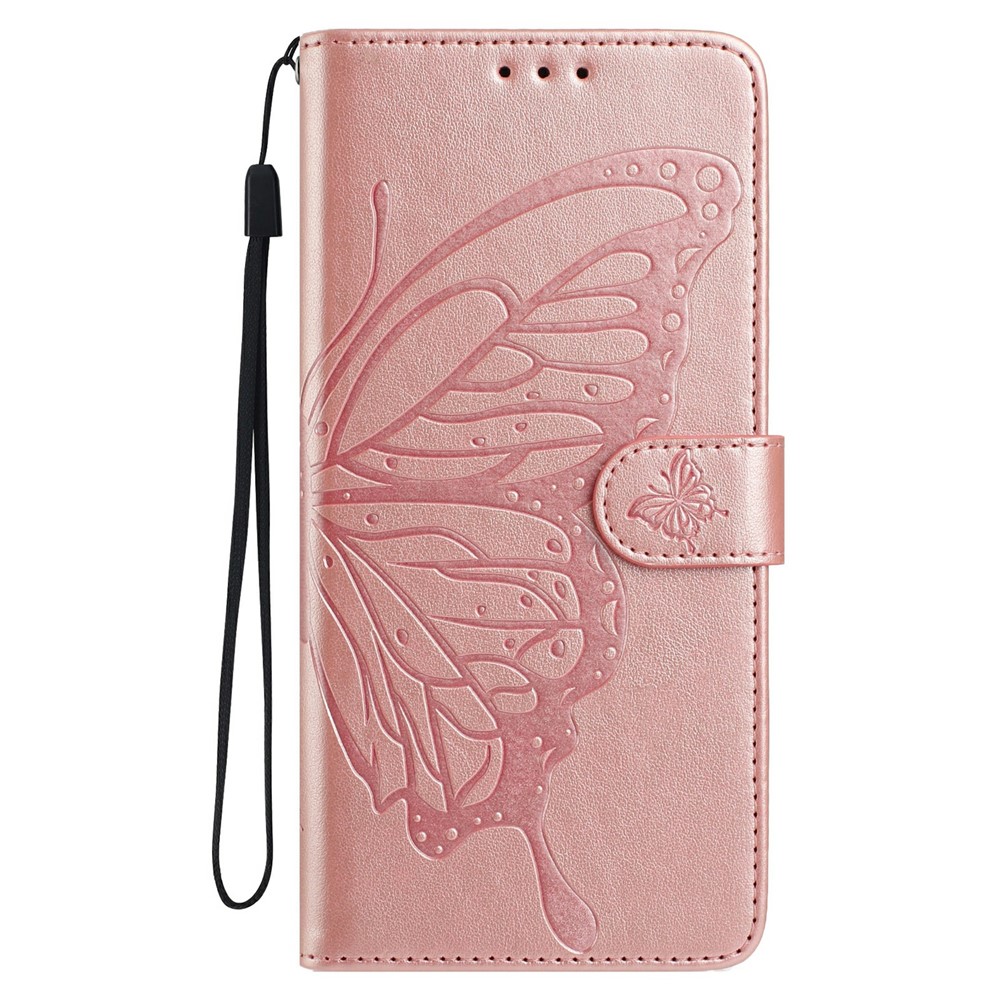  iPhone 17 Pro Fodral Med Fjäril Tryck Roséguld