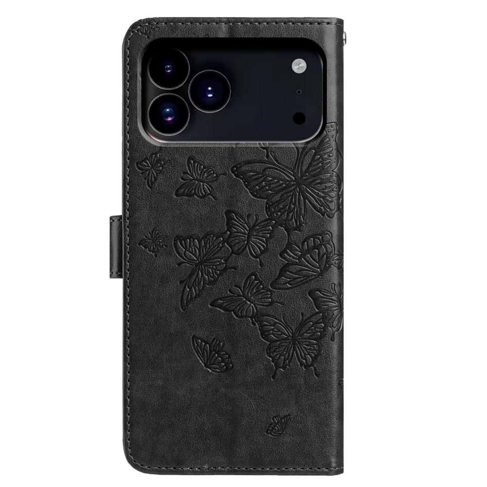 iPhone 17 Pro Fodral Med Fjäril Tryck Svart