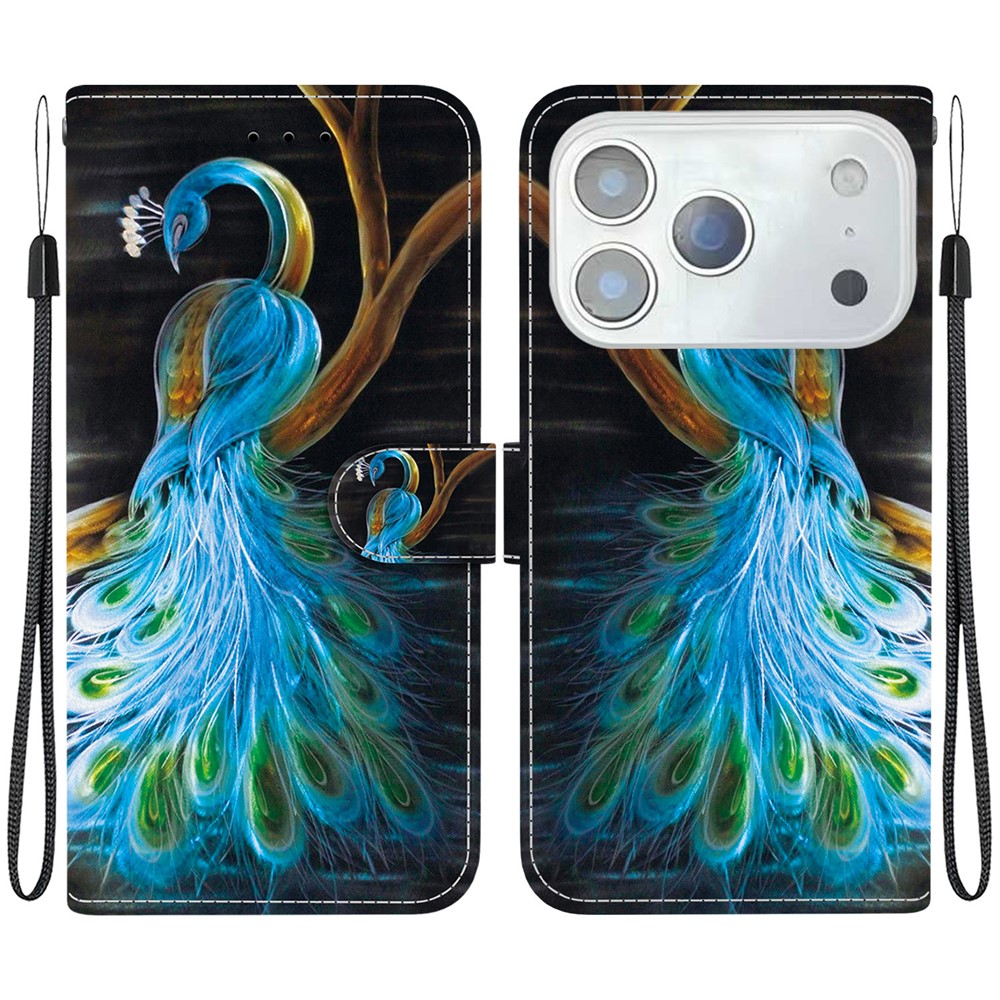  iPhone 17 Pro Fodral Med Tryck Peacock
