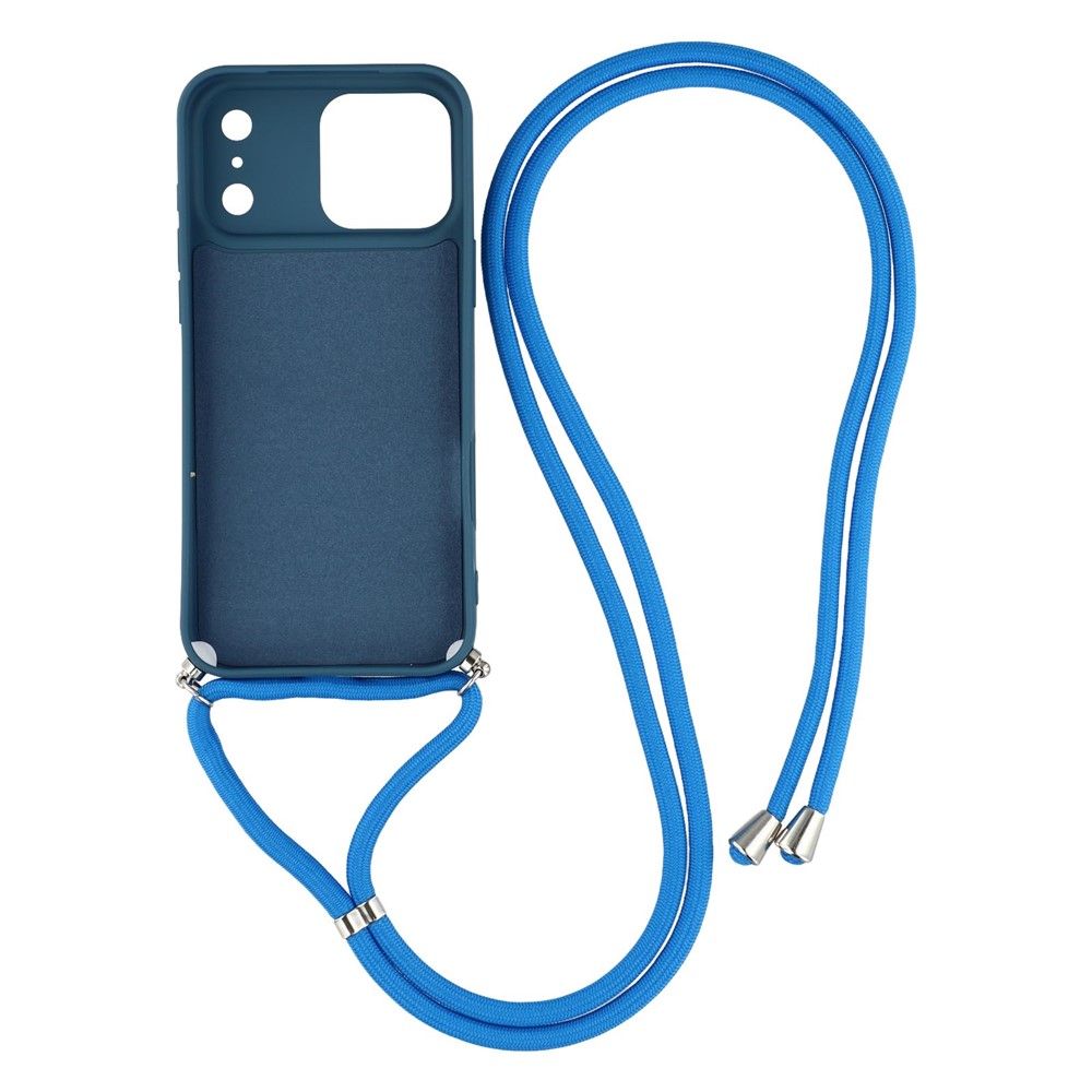  iPhone 17 Pro Skal Med Mobilsnöre TPU Blå