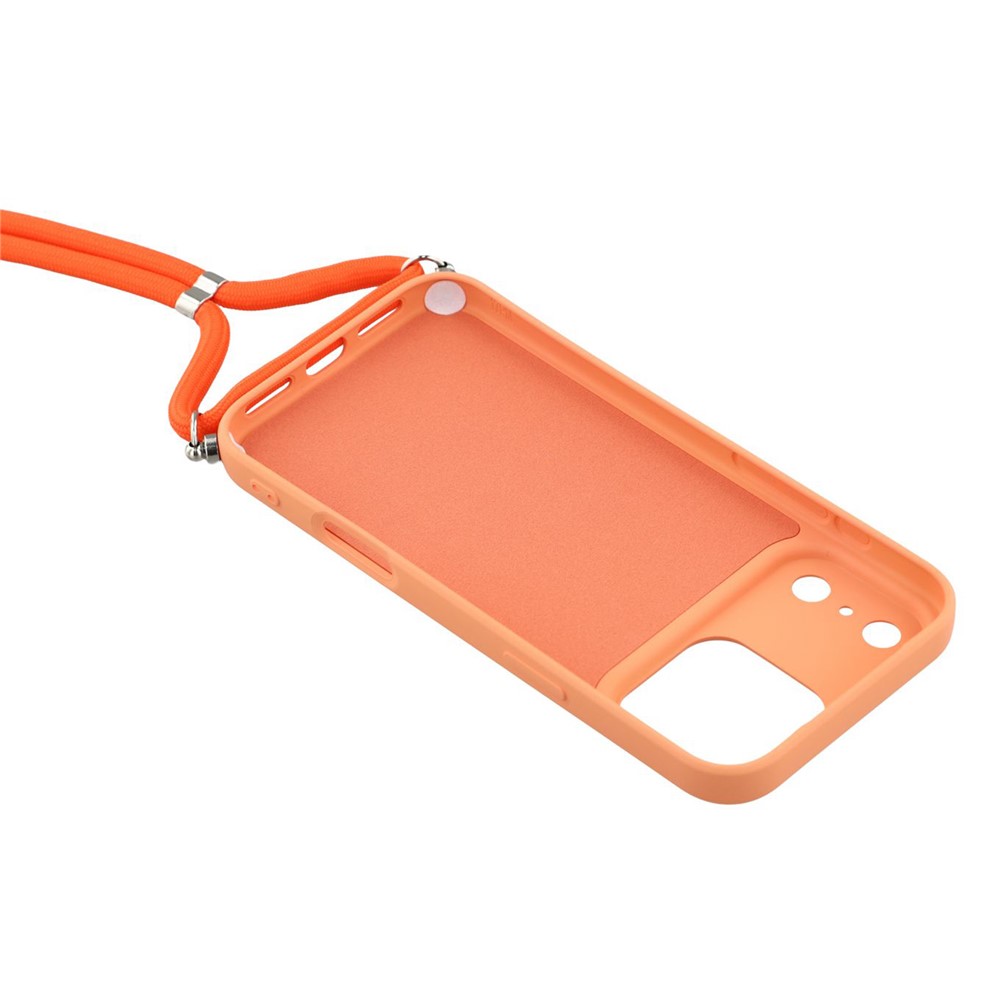  iPhone 17 Pro Skal Med Mobilsnöre TPU Orange