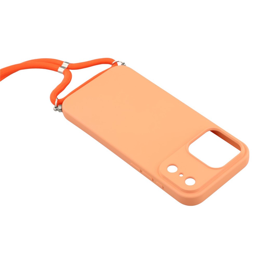 iPhone 17 Pro Skal Med Mobilsnöre TPU Orange