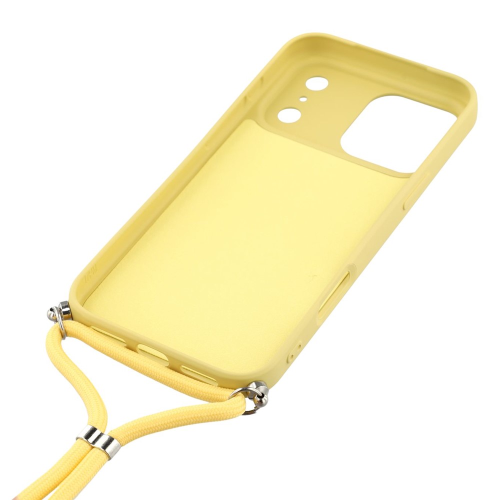  iPhone 17 Pro Skal Med Mobilsnöre TPU Gul