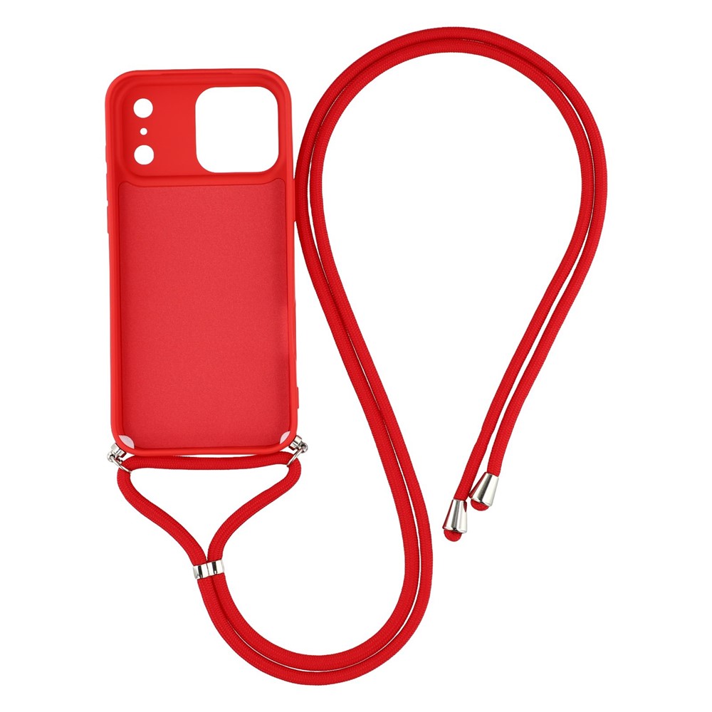  iPhone 17 Pro Skal Med Mobilsnöre TPU Röd