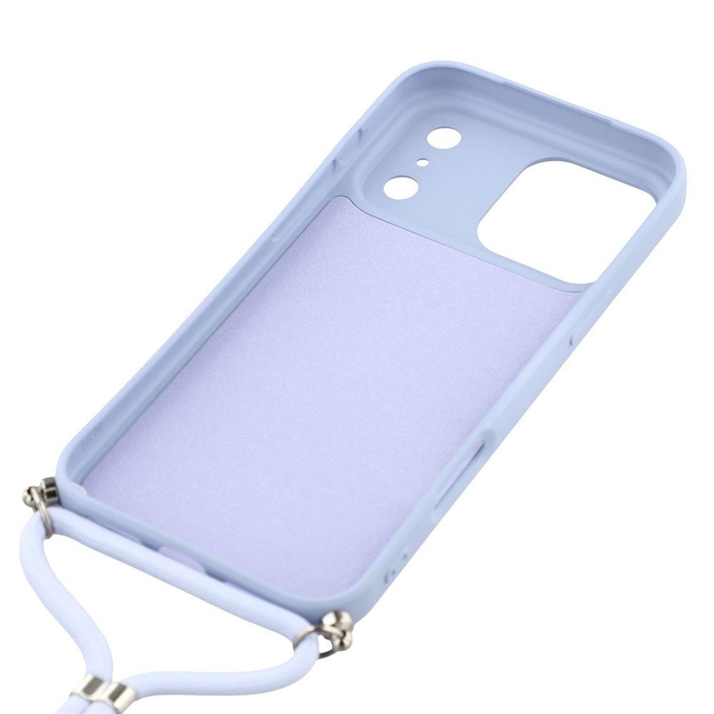  iPhone 17 Pro Skal Med Mobilsnöre TPU Lila