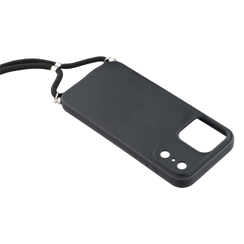  iPhone 17 Pro Skal Med Mobilsnöre TPU Svart