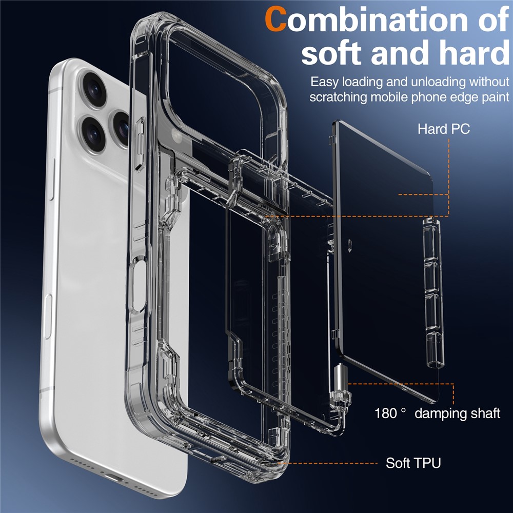  iPhone 17 Pro Skal Kickstand Med Korthållare Tonad Svart