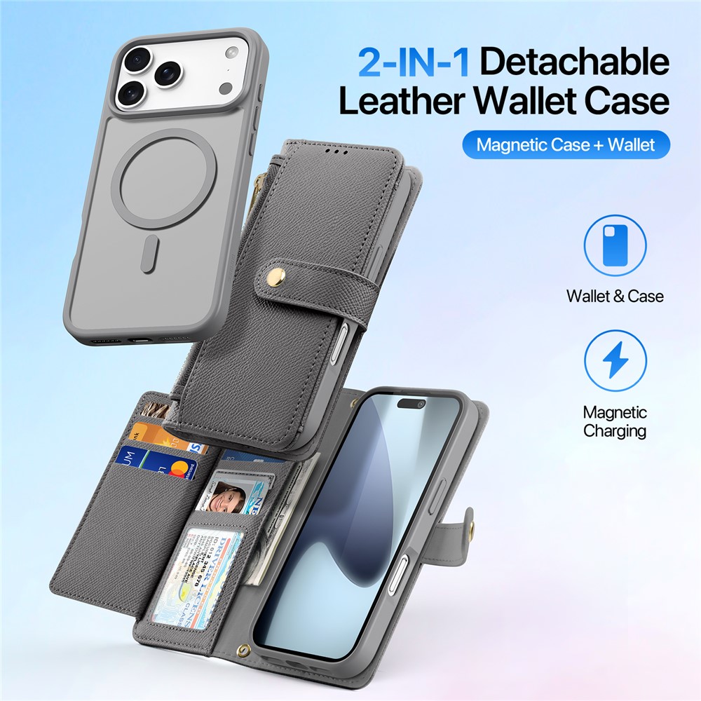 DUX DUCIS DUX DUCIS iPhone 17 Pro 2in1 Magnet Fodral Lawa Series Grå