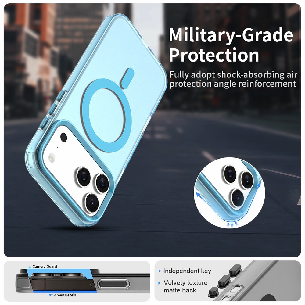  iPhone 17 Pro Skal MagSafe Hybrid Blå