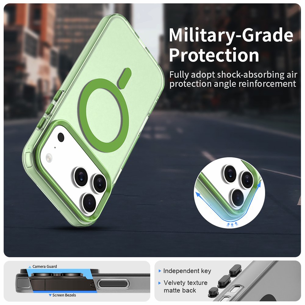  iPhone 17 Pro Skal MagSafe Hybrid Grön