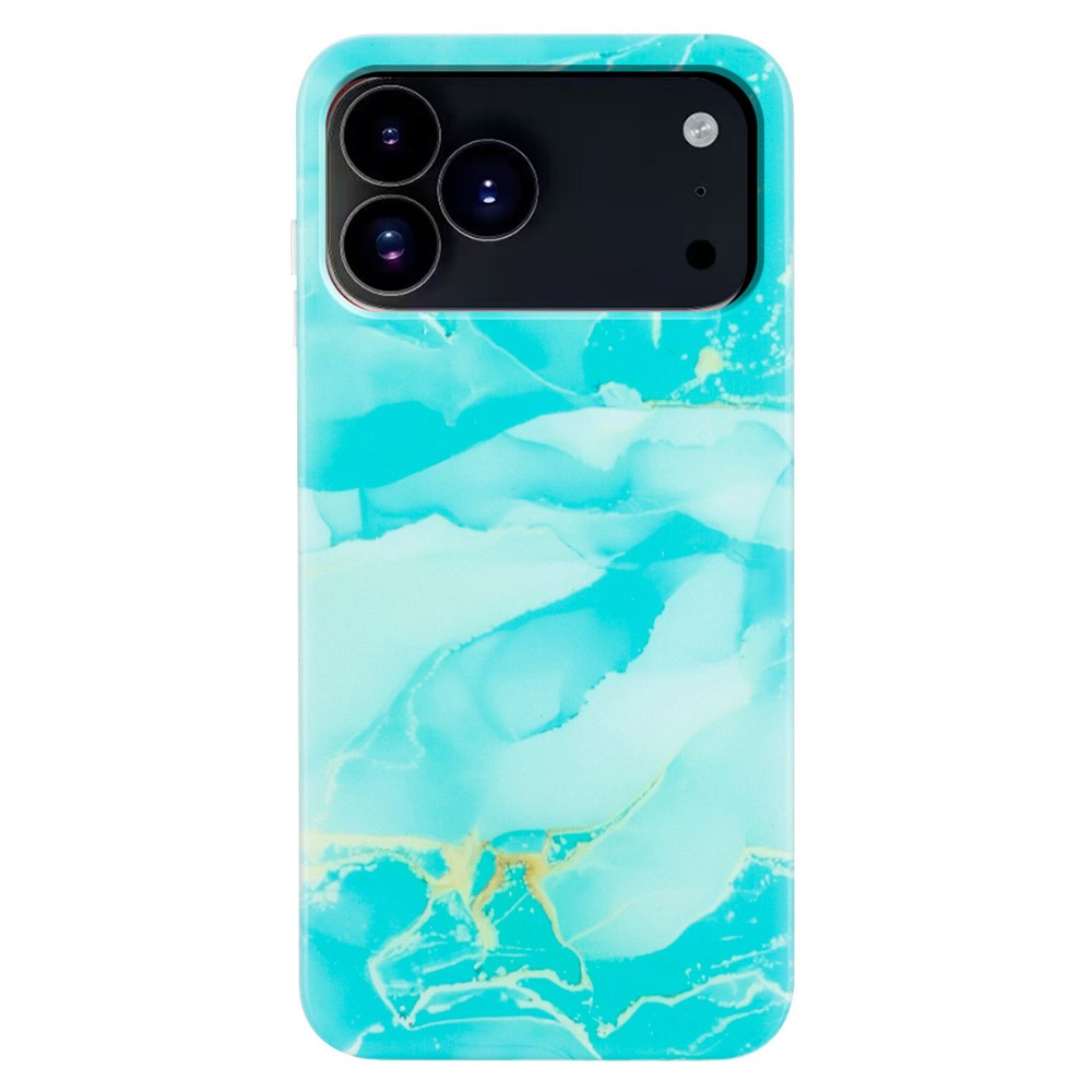  iPhone 17 Pro Skal TPU Marmor Grön