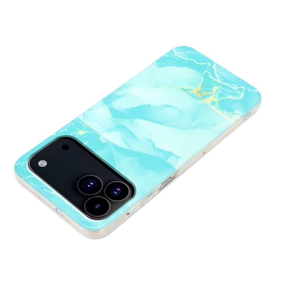 iPhone 17 Pro Skal TPU Marmor Grön