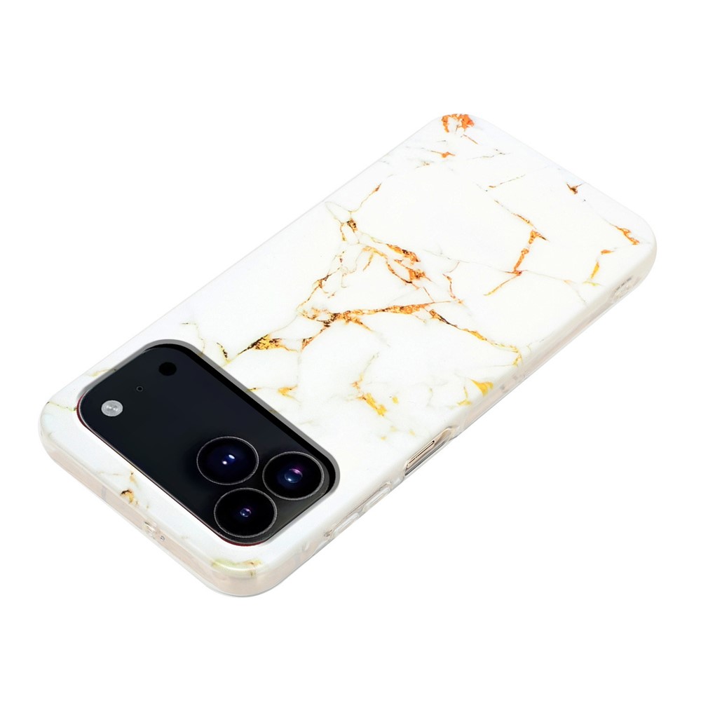  iPhone 17 Pro Skal TPU Marmor Vit