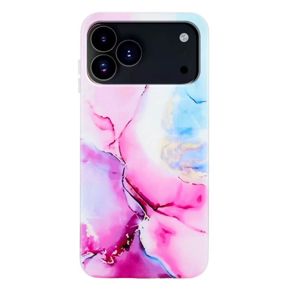  iPhone 17 Pro Skal TPU Marmor Rosa / Blå
