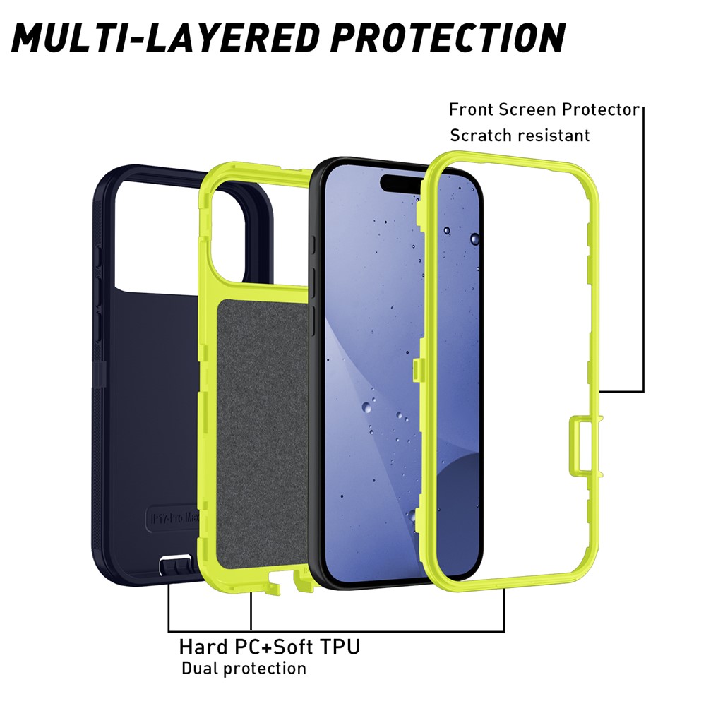  iPhone 17 Pro Skal Extreme Shockproof Hybrid Blå
