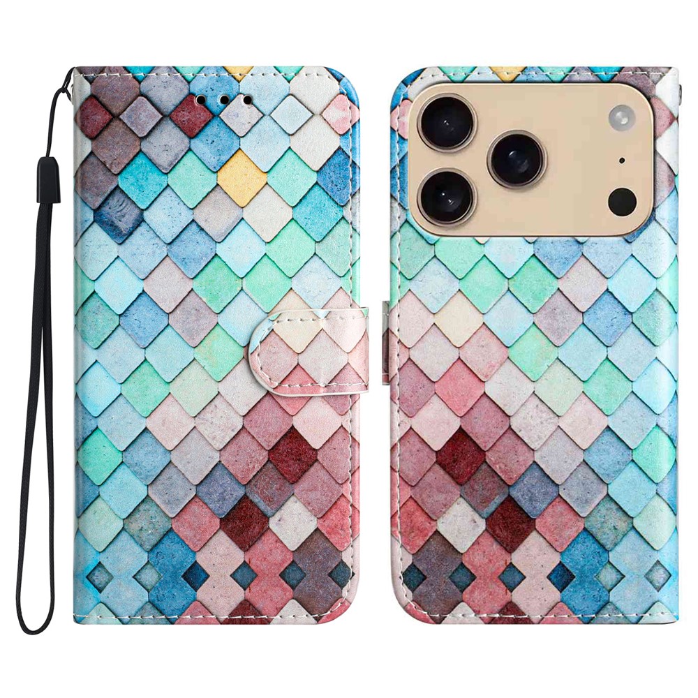  iPhone 17 Pro Max Fodral Med Tryck Grid