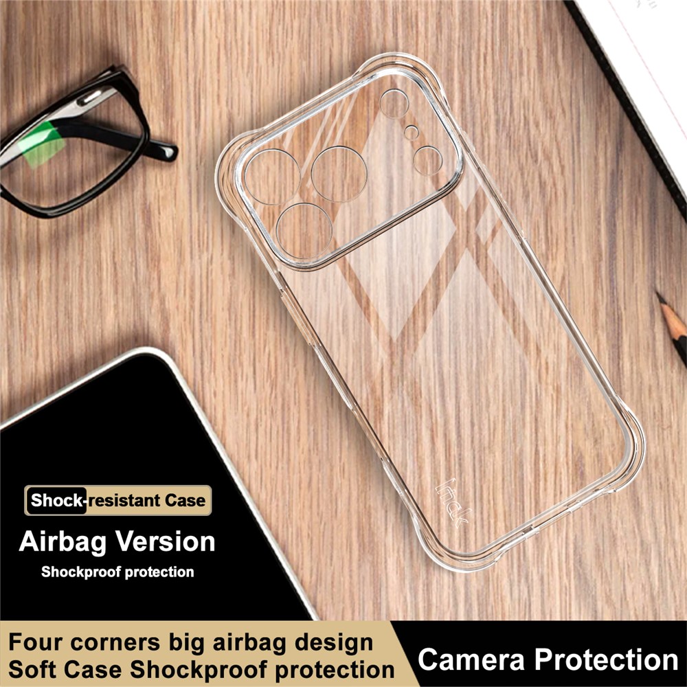 IMAK IMAK iPhone 17 Pro Max Skal TPU Shockproof Airbag Transparent