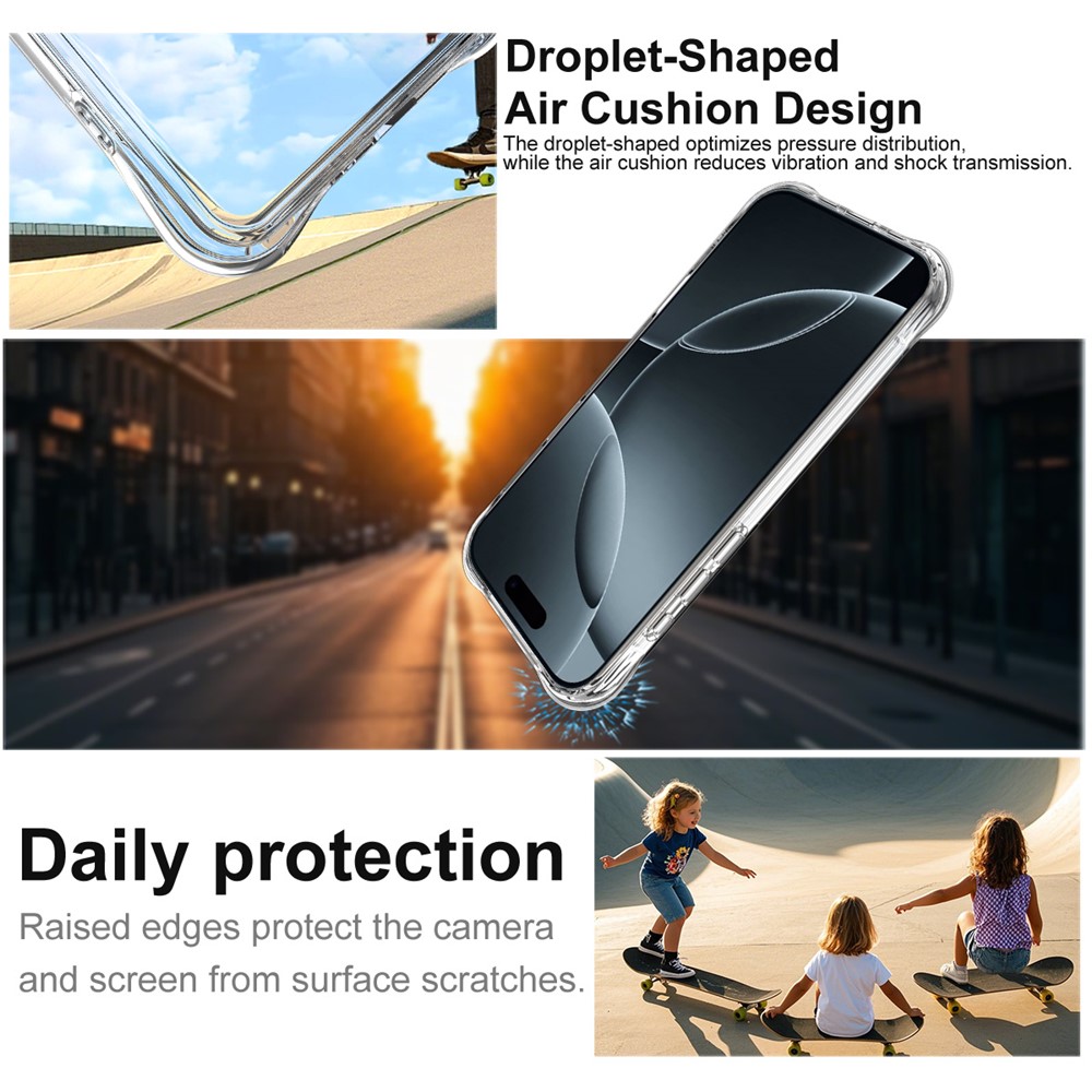 IMAK IMAK iPhone 17 Pro Max Skal TPU Shockproof Airbag Transparent