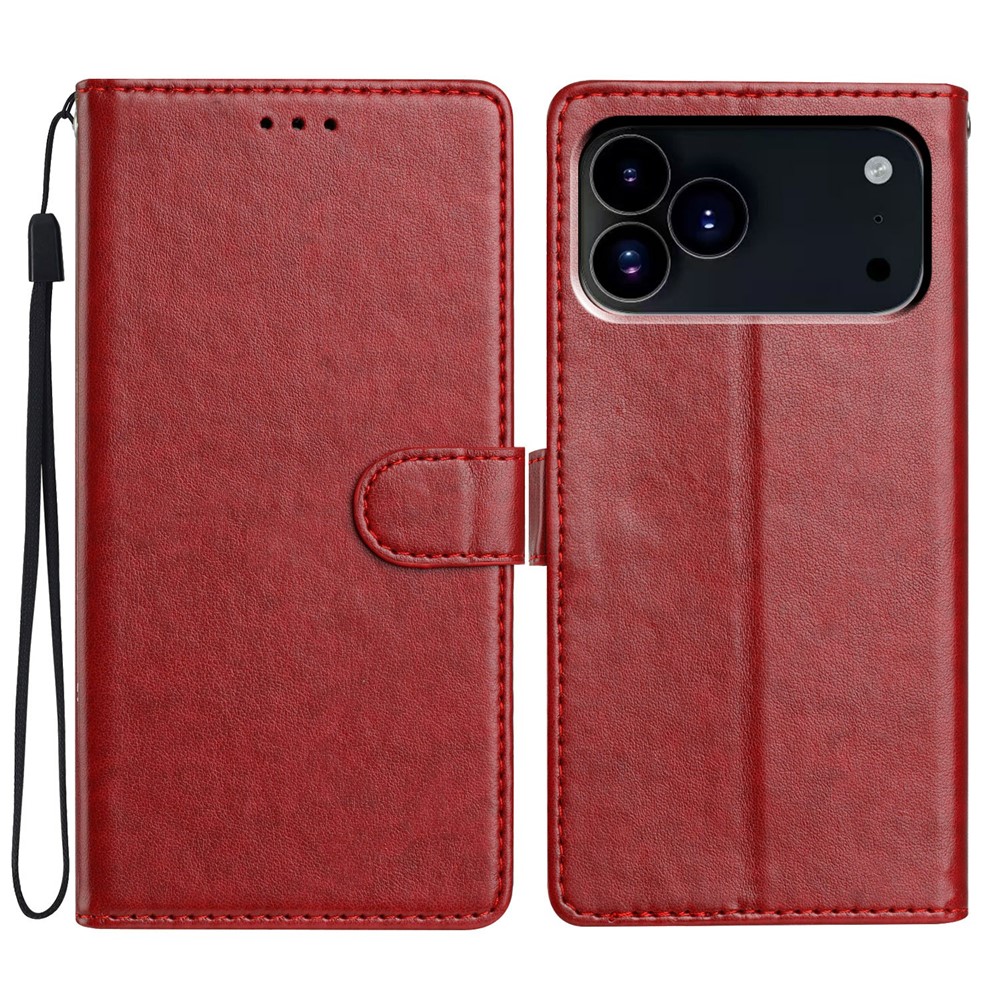  iPhone 17 Pro Max Fodral Läder Röd