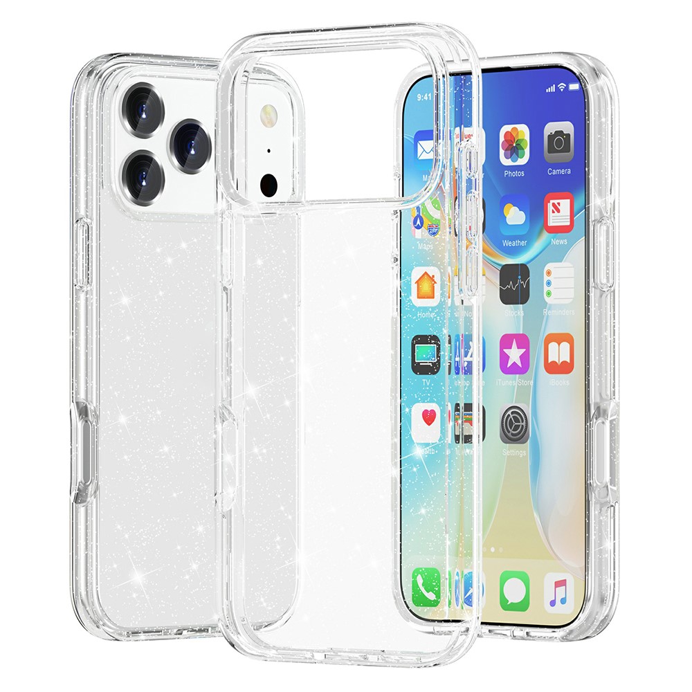  iPhone 17 Pro Max Skal Glitter Transparent