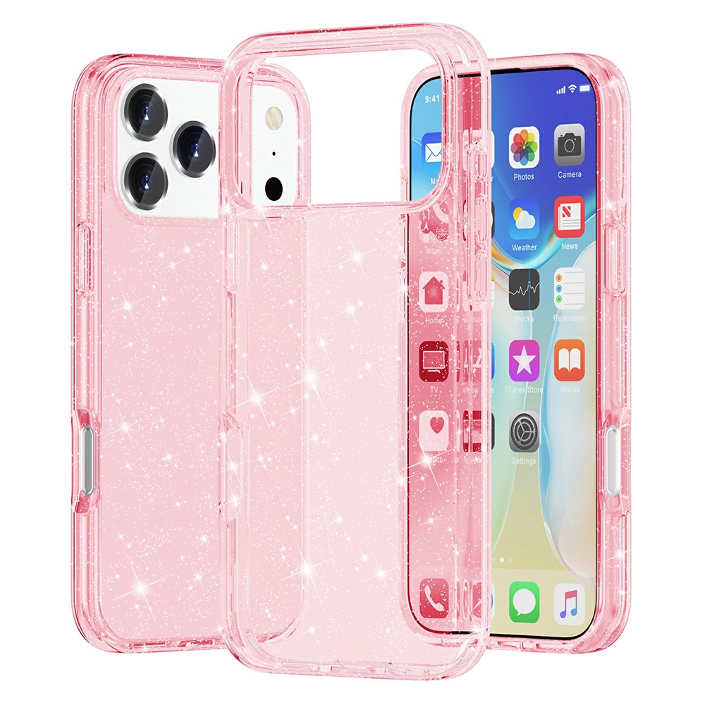  iPhone 17 Pro Max Skal Glitter Rosa