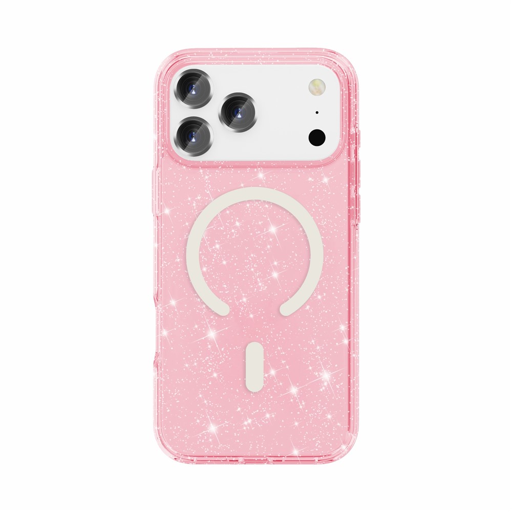  iPhone 17 Pro Max Skal MagSafe Glitter Rosa