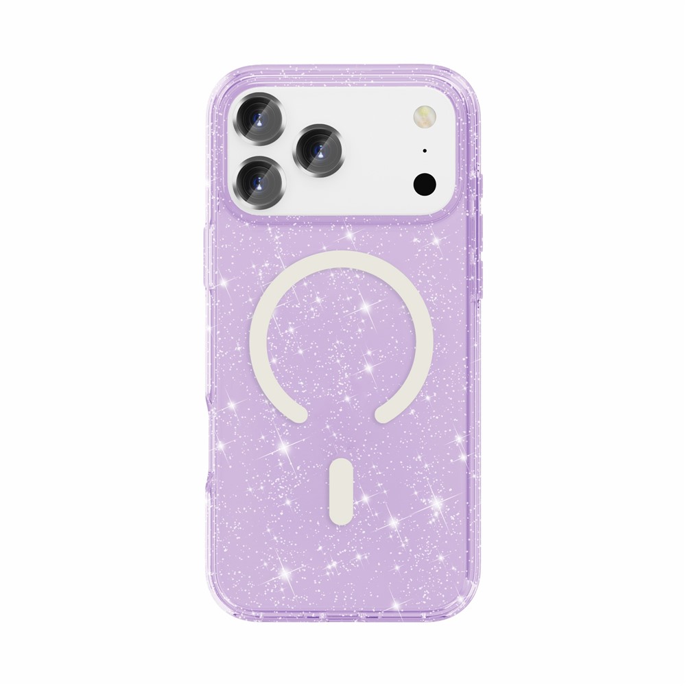  iPhone 17 Pro Max Skal MagSafe Glitter Lila