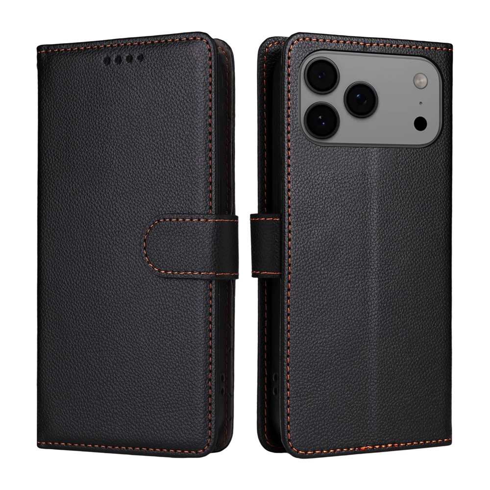  iPhone 17 Pro Max Fodral RFID Läder Svart