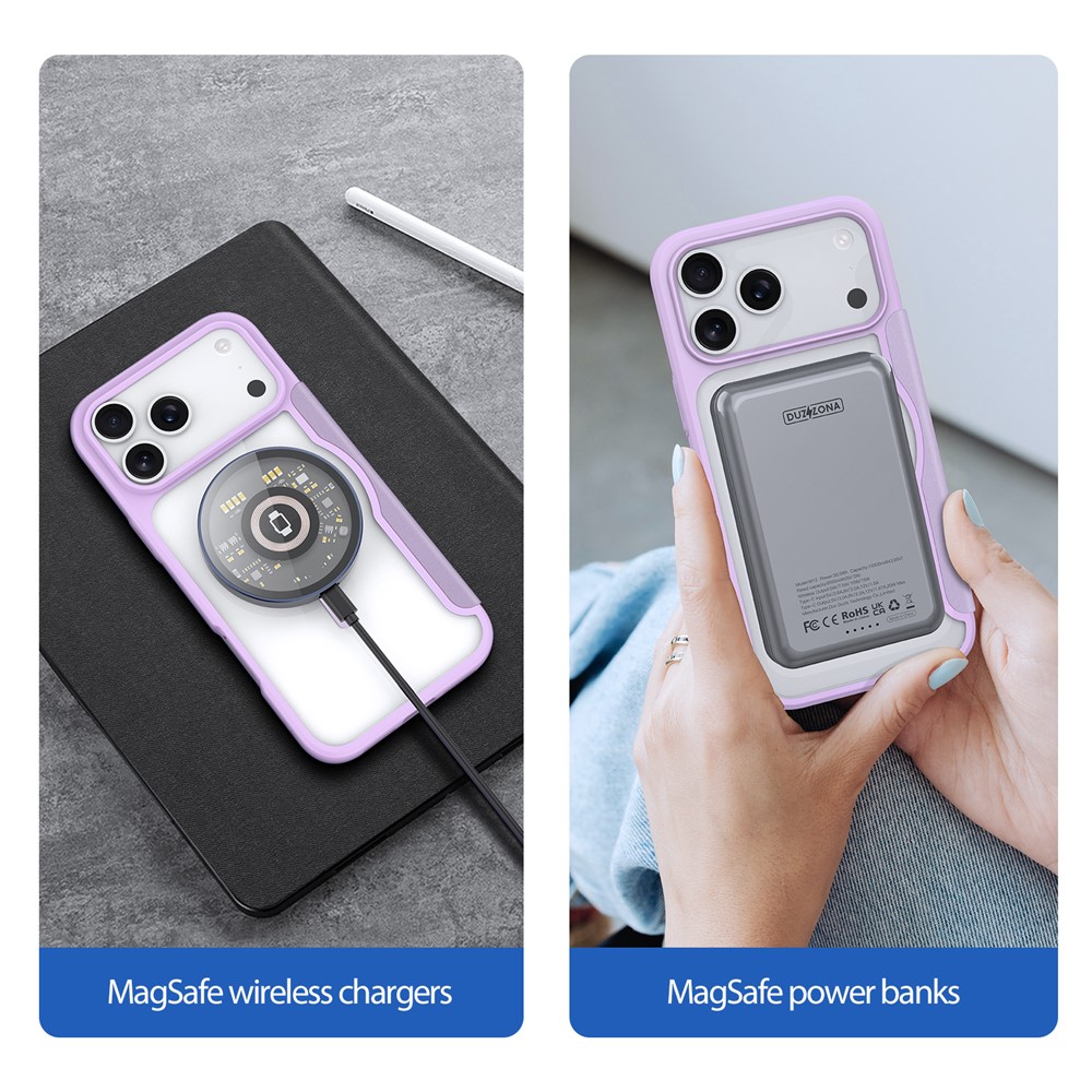DUX DUCIS DUX DUCIS iPhone 17 Pro Max Fodral MagSafe Skin X Pro Lila / Rosa