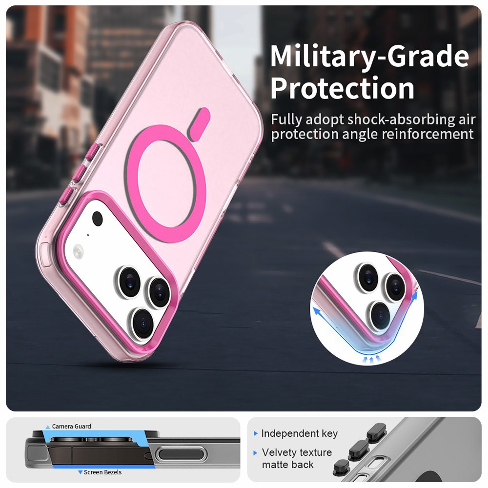  iPhone 17 Pro Max Skal MagSafe Hybrid Rosa