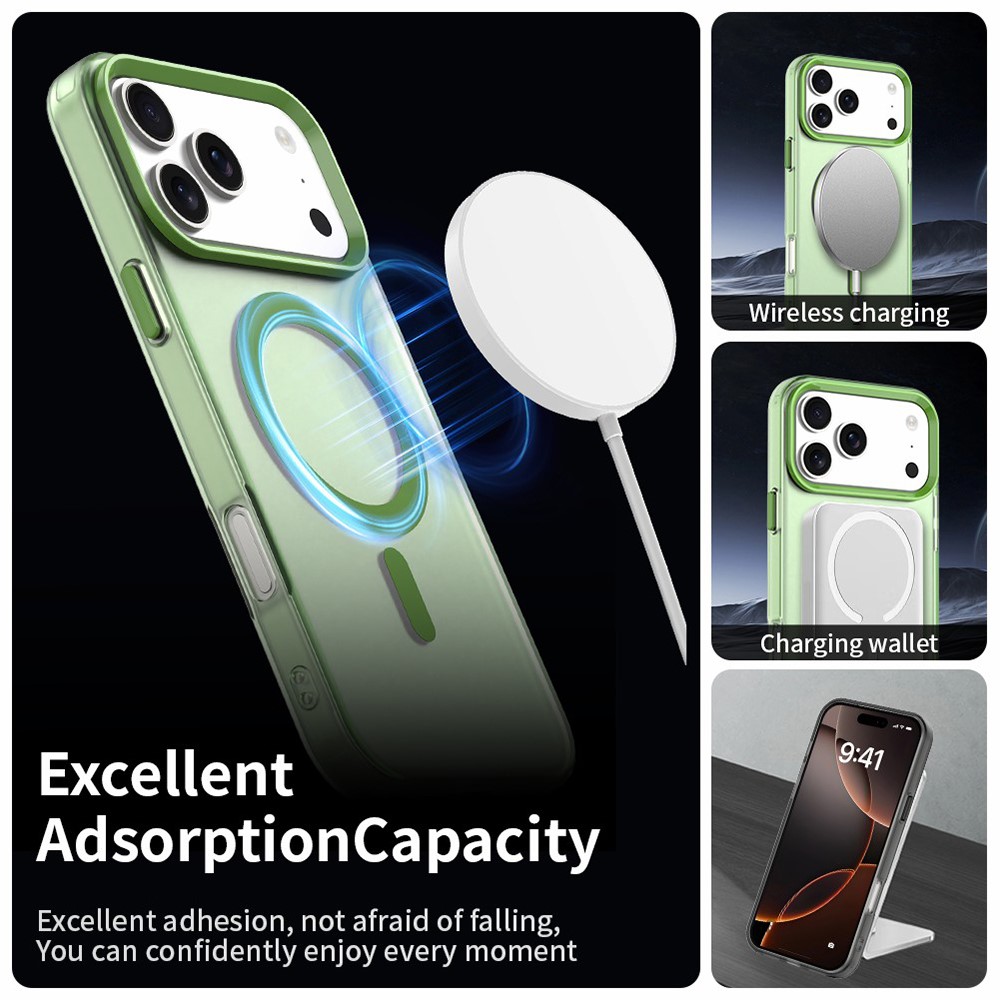  iPhone 17 Pro Max Skal MagSafe Hybrid Grön