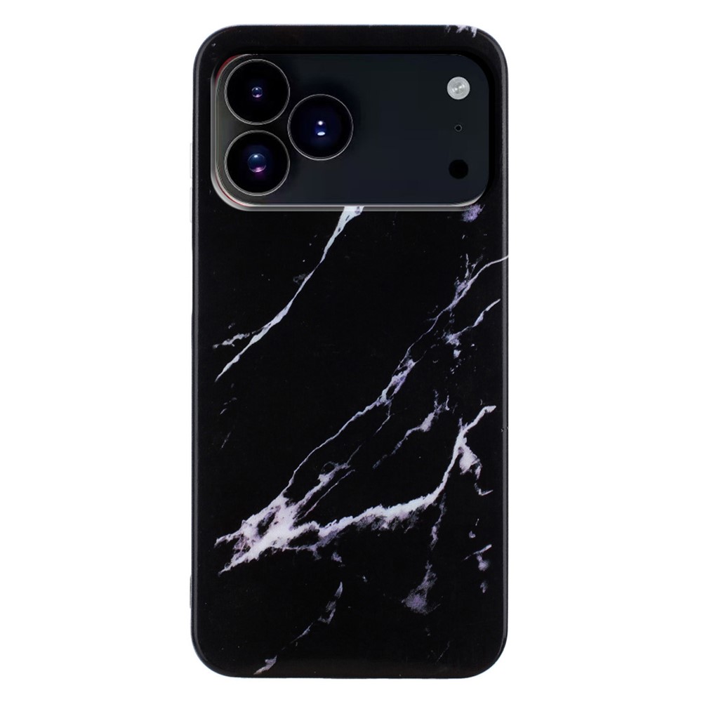  iPhone 17 Pro Max Skal Marmor TPU Svart