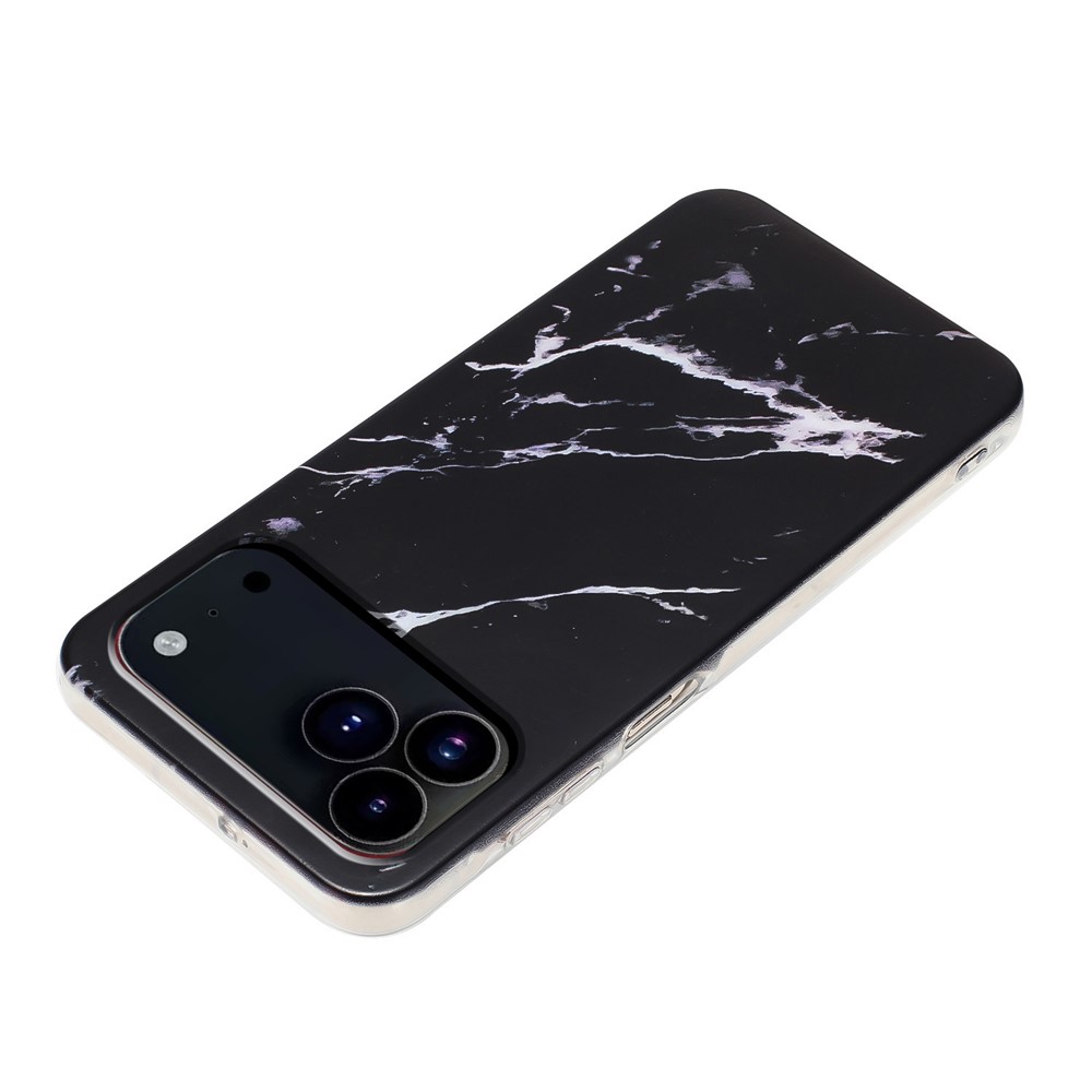  iPhone 17 Pro Max Skal Marmor TPU Svart