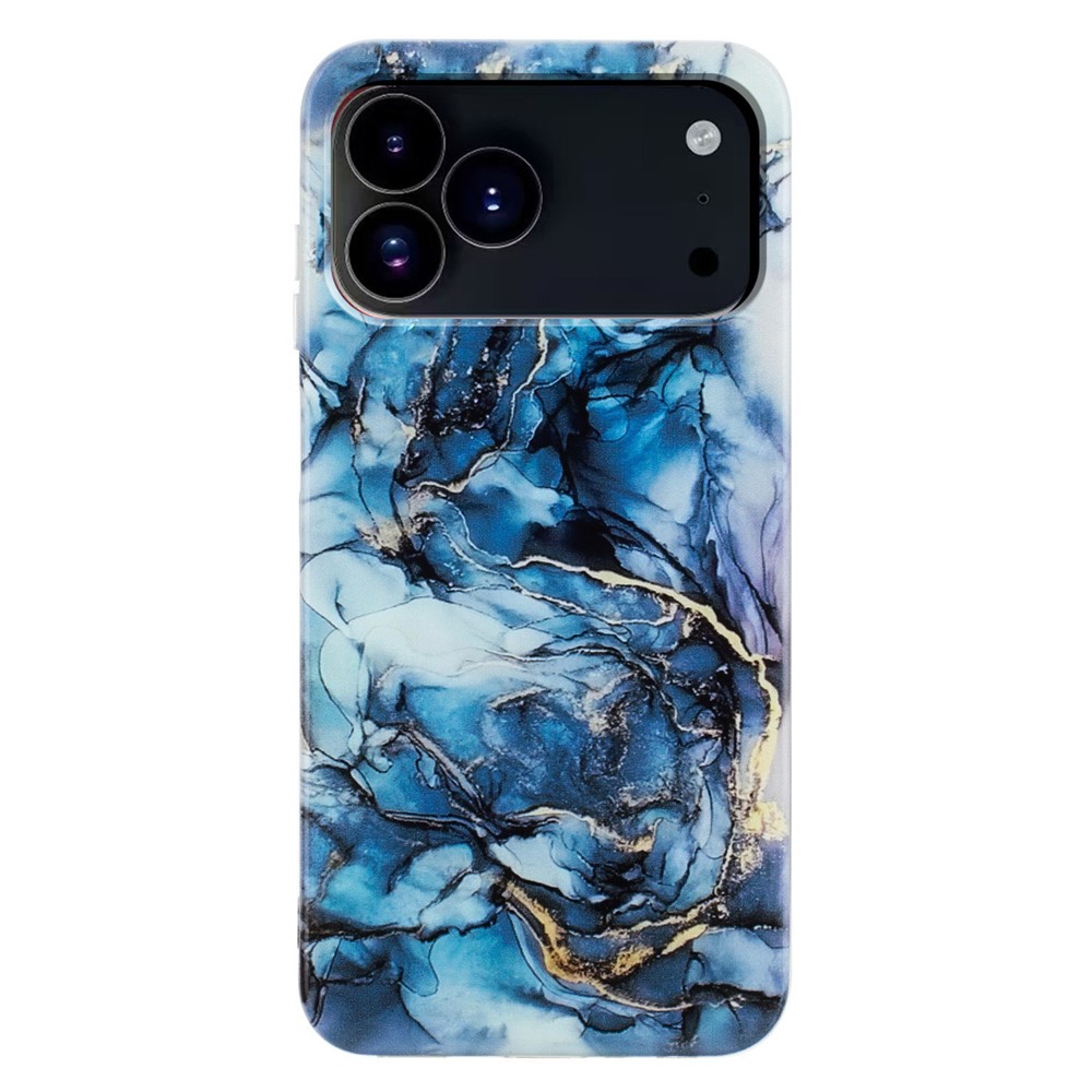  iPhone 17 Pro Max Skal Marmor TPU Blå