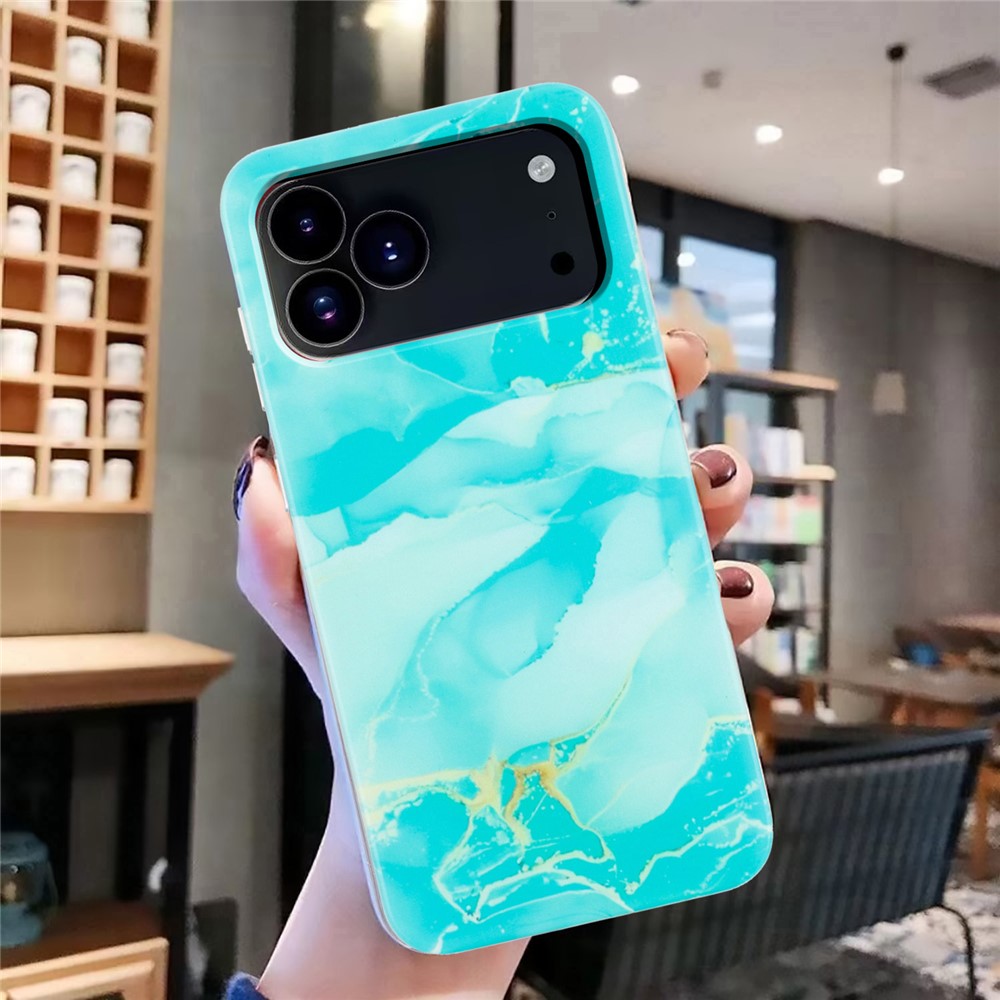  iPhone 17 Pro Max Skal Marmor TPU Grön