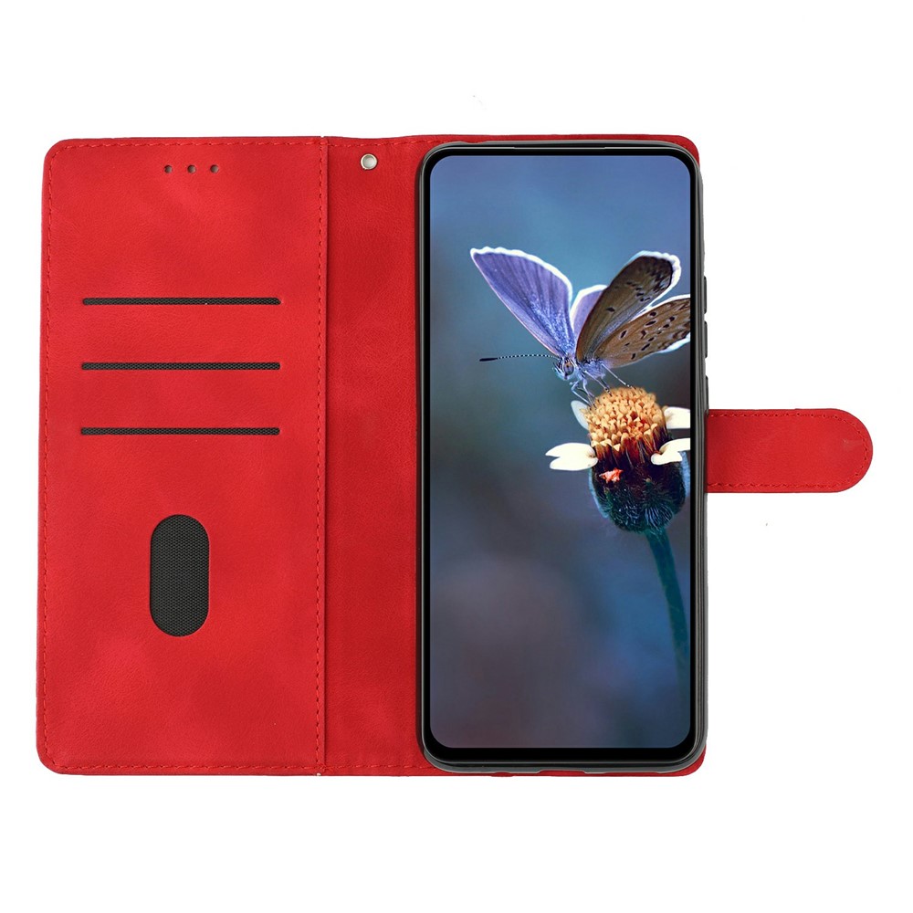  iPhone 17 Pro Max Fodral Med Blommigt Tryck Läder Röd