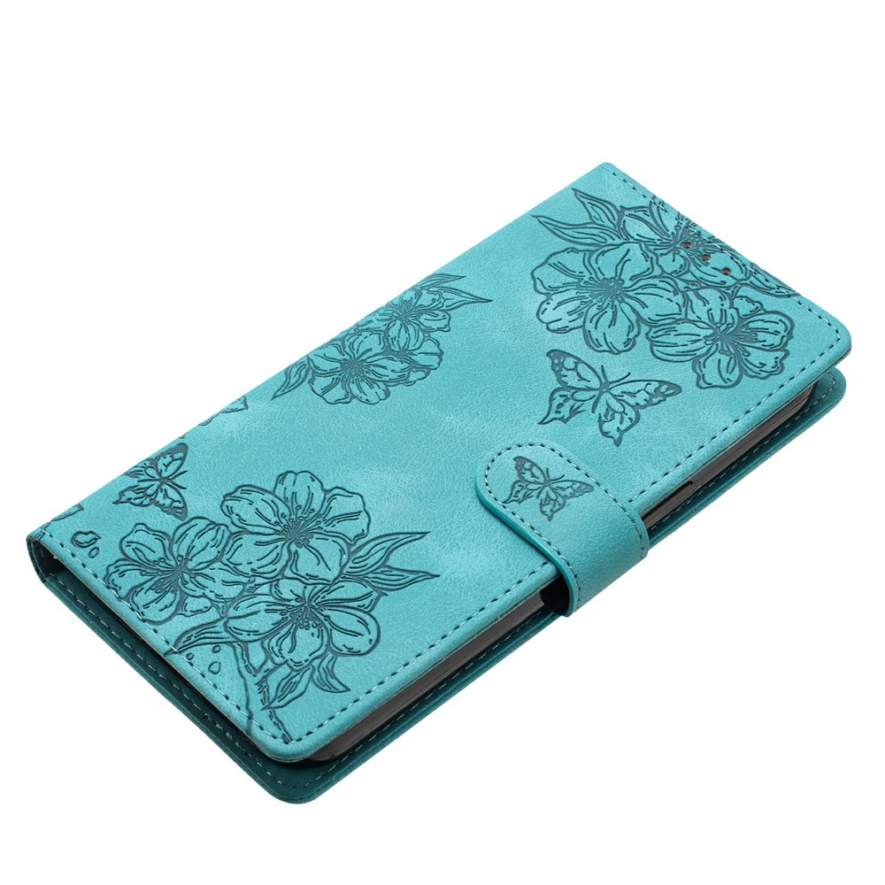  iPhone 17 Pro Max Fodral Med Blommigt Tryck Läder Grön
